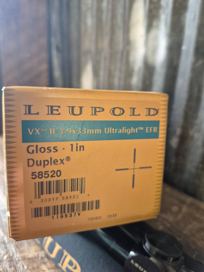 Leupold VX-2 3-9x33mm Ultralight EFR