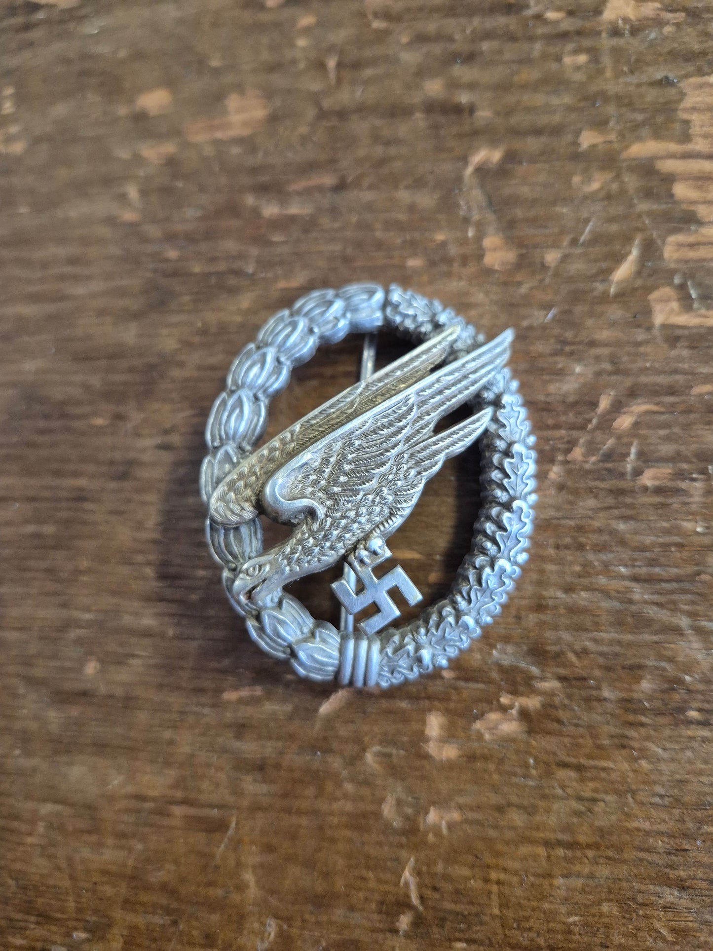 Original WWII German Luftwaffe Fallschirmjäger Paratrooper Badge – G.H. Osang Dresden