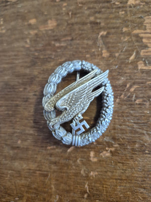 Original WWII German Luftwaffe Fallschirmjäger Paratrooper Badge – G.H. Osang Dresden