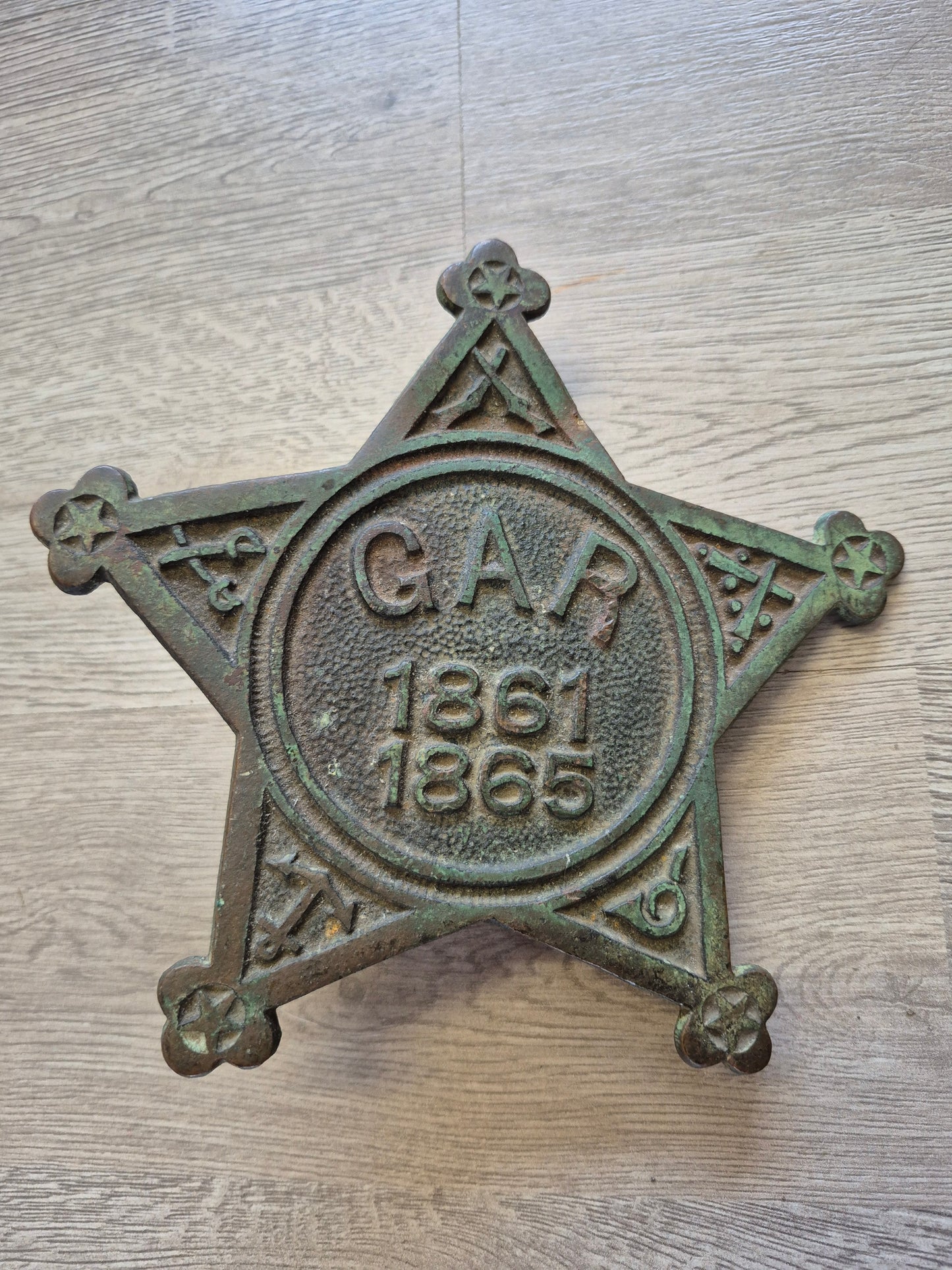 Grand Army of the Republic cast Bronze grave marker