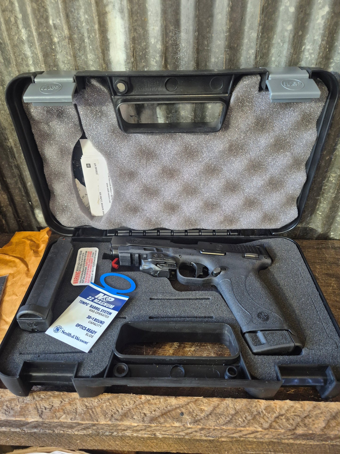 Smith & Wesson M&P 22WMR with Crimson Trace laser