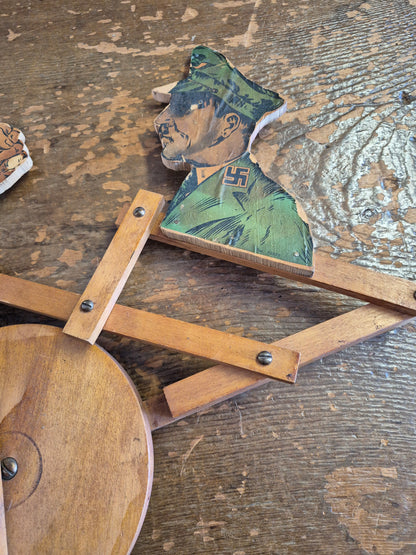 Rare 1940's Anti-Hitler Push toy