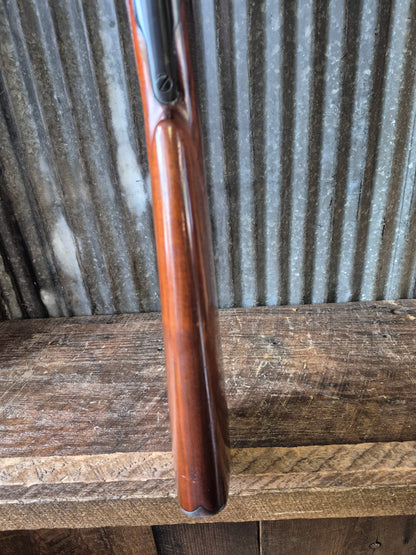 Winchester Model 71 Deluxe with Redfield rear peep sight.