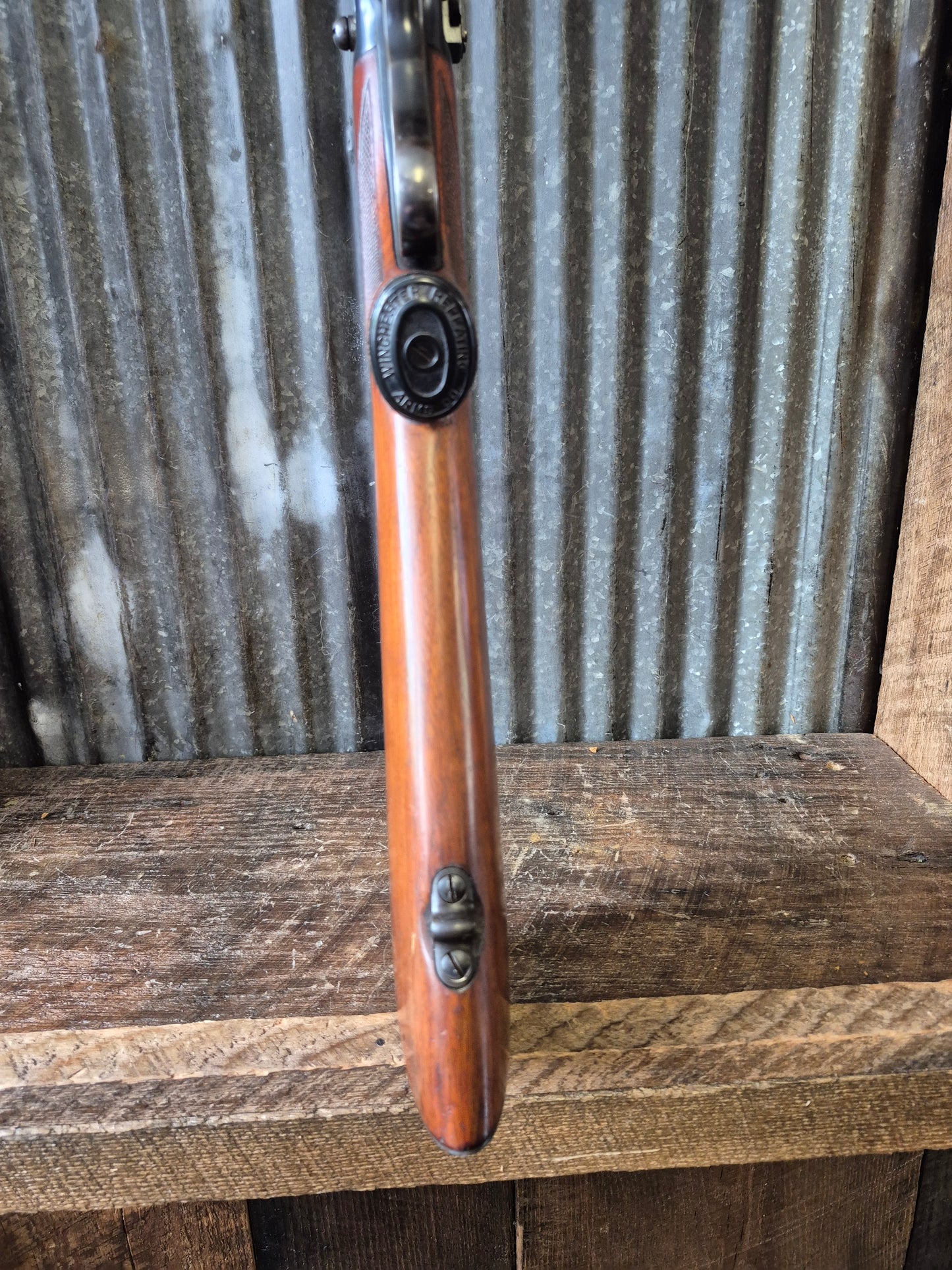 Winchester Model 71 Deluxe with Redfield rear peep sight.