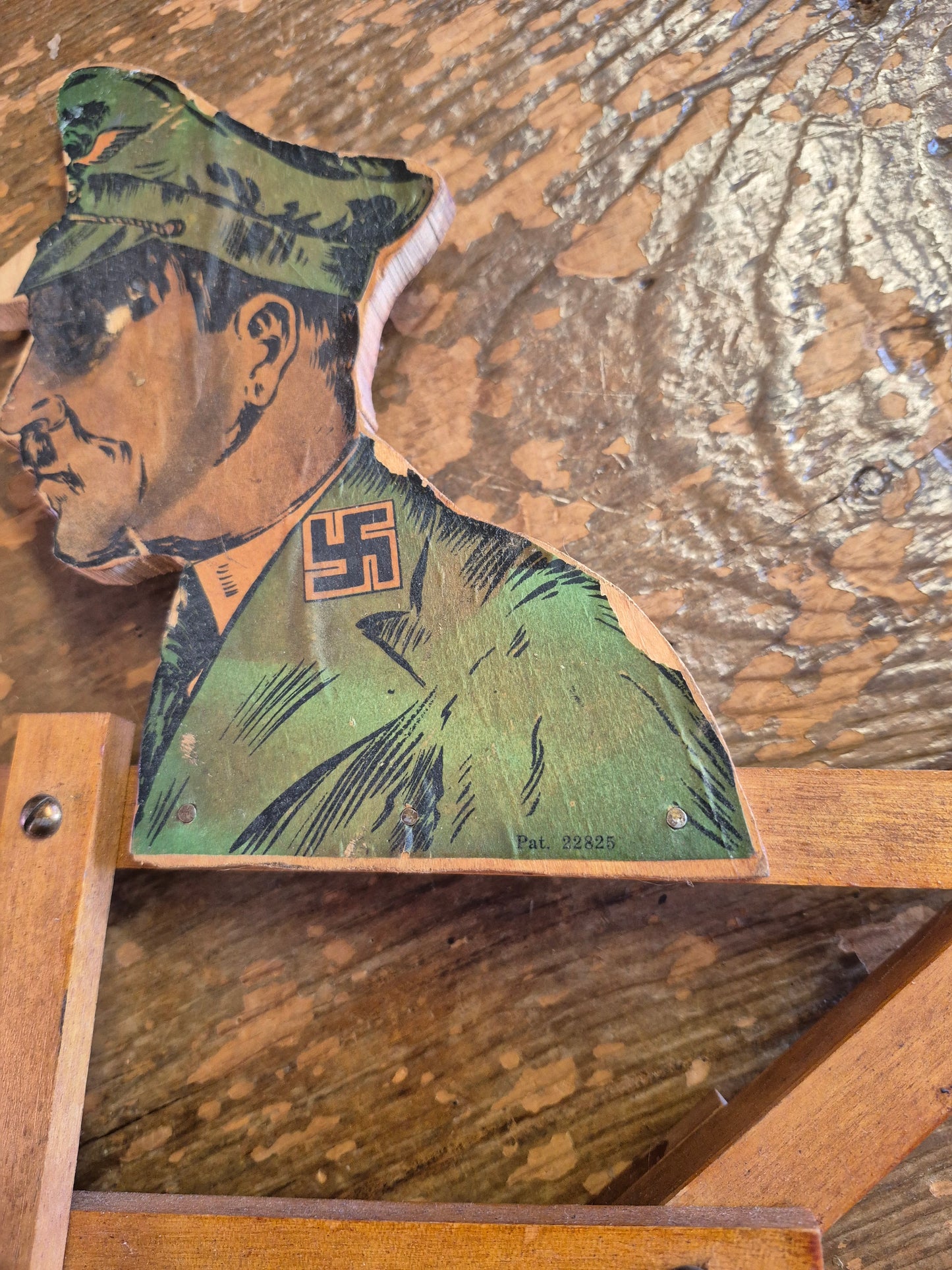 Rare 1940's Anti-Hitler Push toy